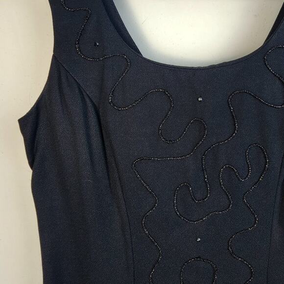 All That Jazz Black Sheath Mini Dress Size Small Vintage Retro 90s Glam Date - Picture 5 of 5